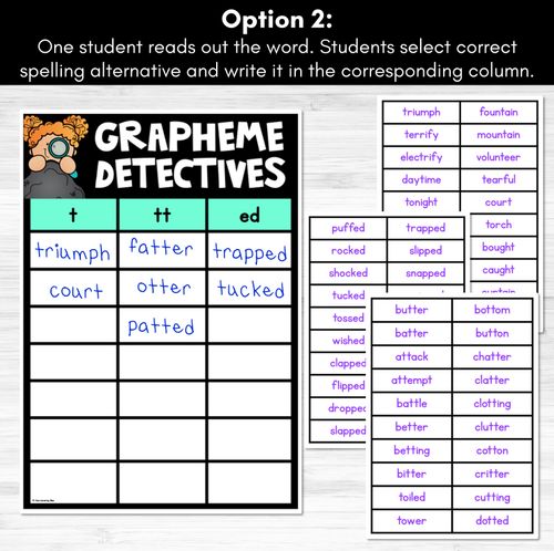 Resource preview 3 for Consonant Sound T Words Game - T Phoneme Decodable Words Activity -  Grapheme Detectives