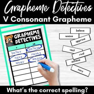 Consonant Sound V Words Game - V Phoneme Decodable Words Activity -  Grapheme Detectives