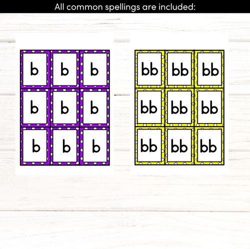 Resource preview 3 for B SOUND BINGO - Ways to spell the /b/ phoneme