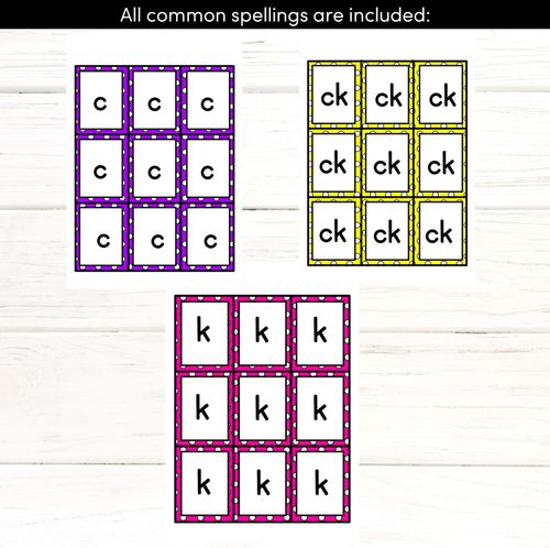 Resource preview 3 for C SOUND BINGO - Ways to spell the /c/ phoneme