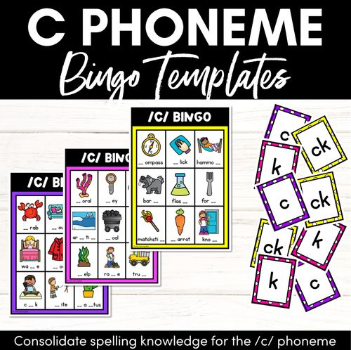 Resource preview 1 for C SOUND BINGO - Ways to spell the /c/ phoneme