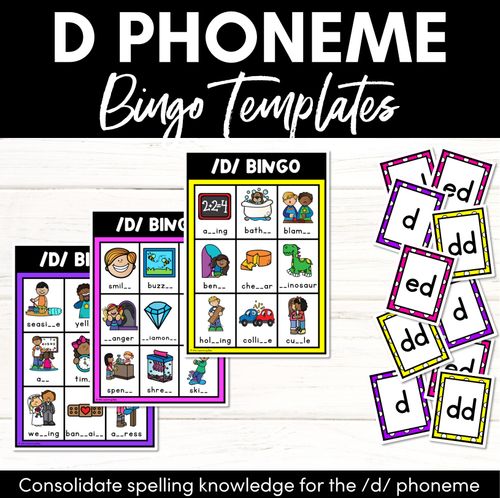 Resource preview 1 for D SOUND BINGO - Ways to spell the /d/ phoneme