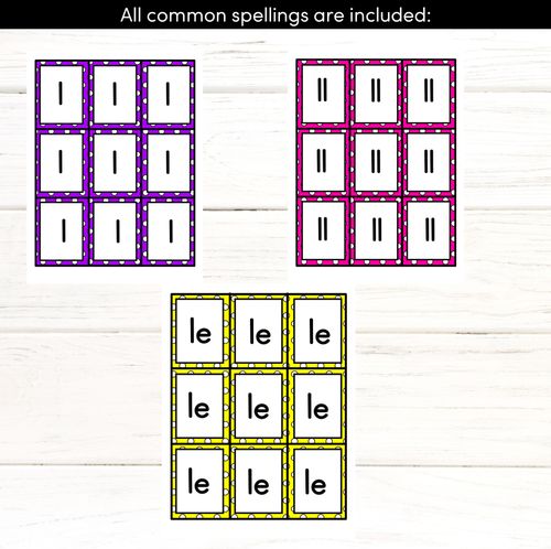 Resource preview 2 for L SOUND BINGO - Ways to spell the /l/ phoneme