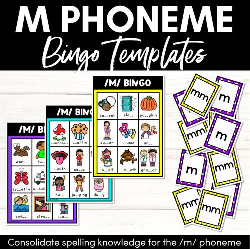 Resource preview 8 for Consonant Sounds Bingo Games BUNDLE