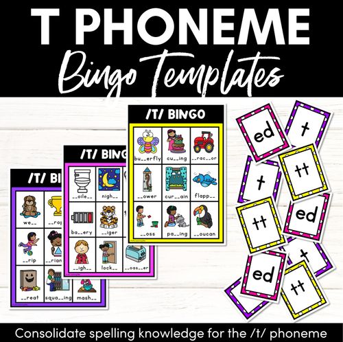 Resource preview 17 for Consonant Sounds Bingo Games BUNDLE