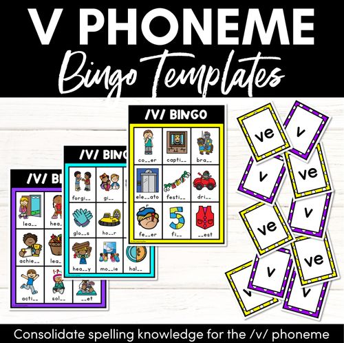 Resource preview 7 for Consonant Sounds Bingo Games BUNDLE