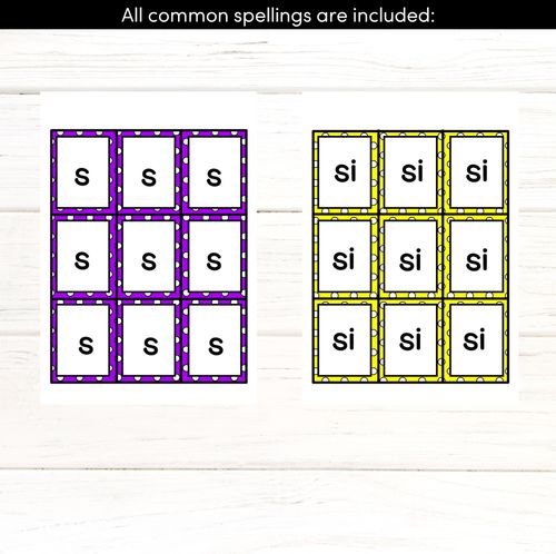 Resource preview 3 for ZH SOUND BINGO - Ways to spell the /zh/ phoneme