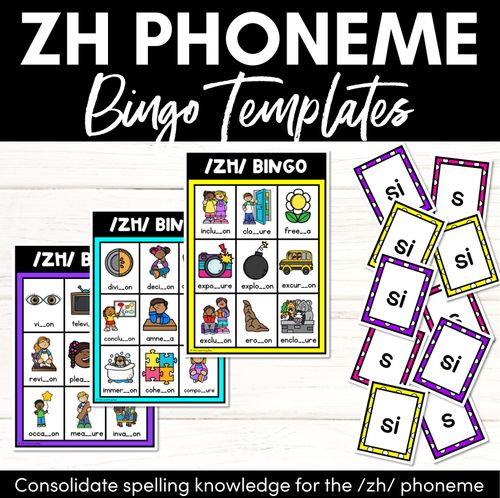 Resource preview 6 for Consonant Sounds Bingo Games BUNDLE