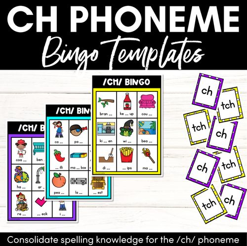 Resource preview 5 for Consonant Sounds Bingo Games BUNDLE