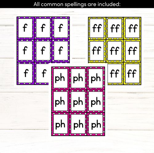 Resource preview 3 for F SOUND BINGO - Ways to spell the /f/ phoneme