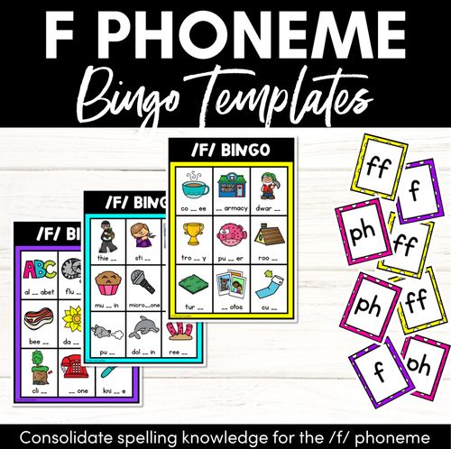 Resource preview 4 for Consonant Sounds Bingo Games BUNDLE