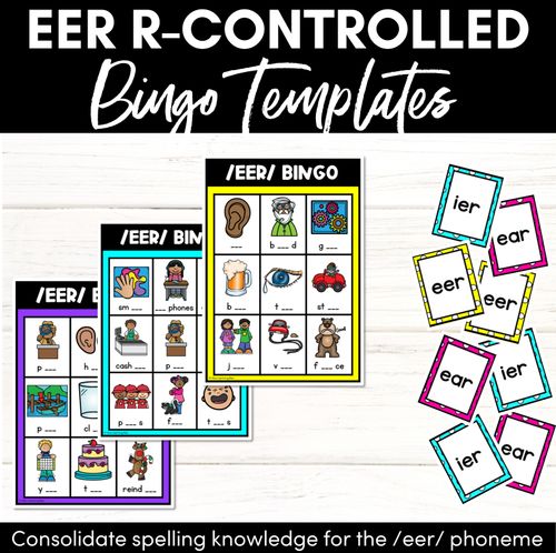 Resource preview 5 for R-Controlled Vowel Sound Bingo Games BUNDLE