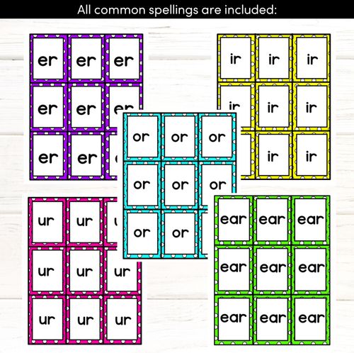 Resource preview 3 for ER R-Controlled SOUND BINGO - Ways to spell the /er/ phoneme