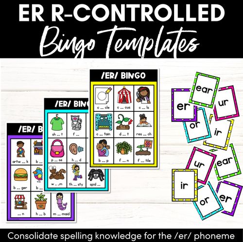 Resource preview 4 for R-Controlled Vowel Sound Bingo Games BUNDLE