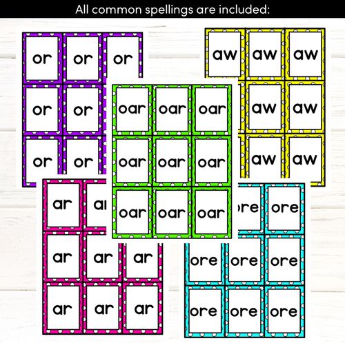 Resource preview 3 for OR R-Controlled SOUND BINGO - Ways to spell the /or/ phoneme