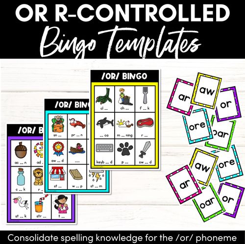 Resource preview 3 for R-Controlled Vowel Sound Bingo Games BUNDLE