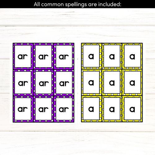 Resource preview 3 for AR R-Controlled SOUND BINGO - Ways to spell the /ar/ phoneme