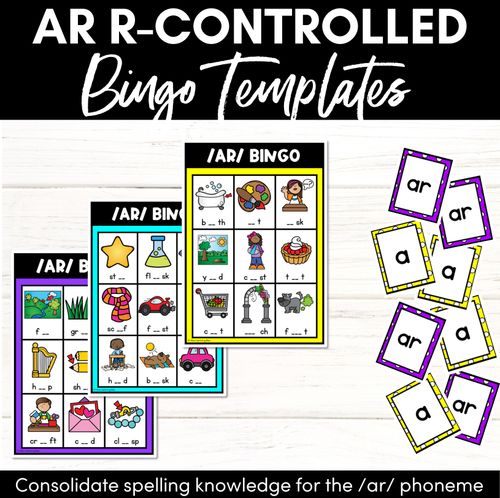 Resource preview 2 for R-Controlled Vowel Sound Bingo Games BUNDLE