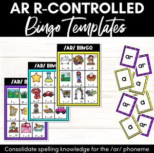 AR R-Controlled SOUND BINGO - Ways to spell the /ar/ phoneme