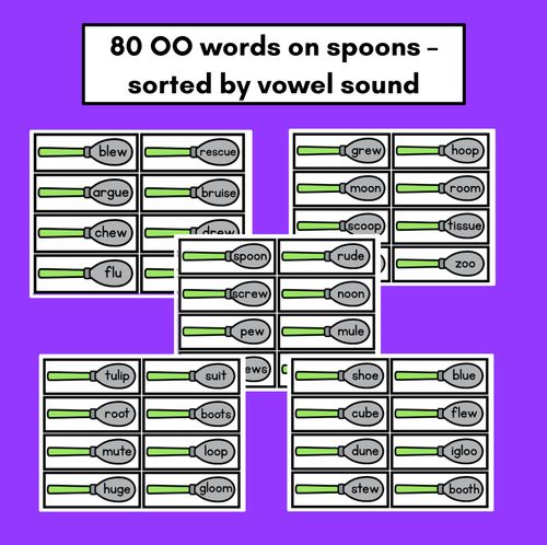 Resource preview 3 for Long U Word Building Phonics Game - SOUPY SOUNDS - Decodable Words Activity