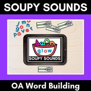 Long O Word Building Phonics Game - SOUPY SOUNDS - Decodable Words Activity