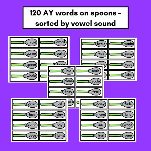 Resource preview 3 for Long A Word Building Phonics Game - SOUPY SOUNDS - Decodable Words Activity