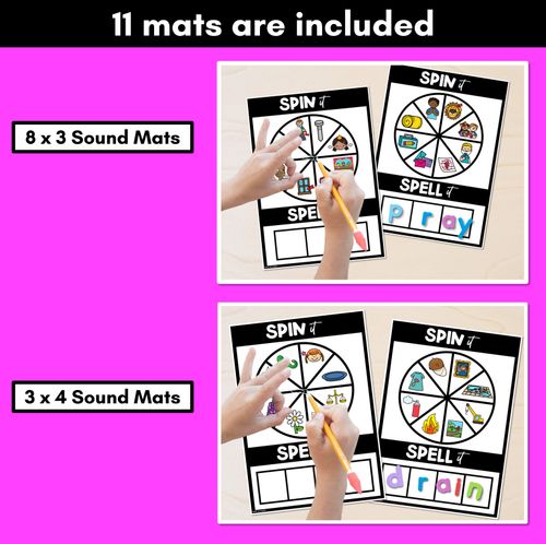 Resource preview 4 for SPIN IT SPELL IT LONG VOWEL A WORDS - No Prep Phonics Activities