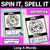 1 for SPIN IT SPELL IT LONG VOWEL A WORDS - No Prep Phonics Activities