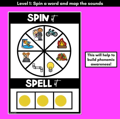 Resource preview 2 for SPIN IT SPELL IT LONG VOWEL I WORDS - No Prep Phonics Activities