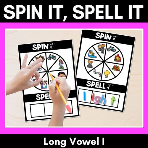 Resource preview 1 for SPIN IT SPELL IT LONG VOWEL I WORDS - No Prep Phonics Activities