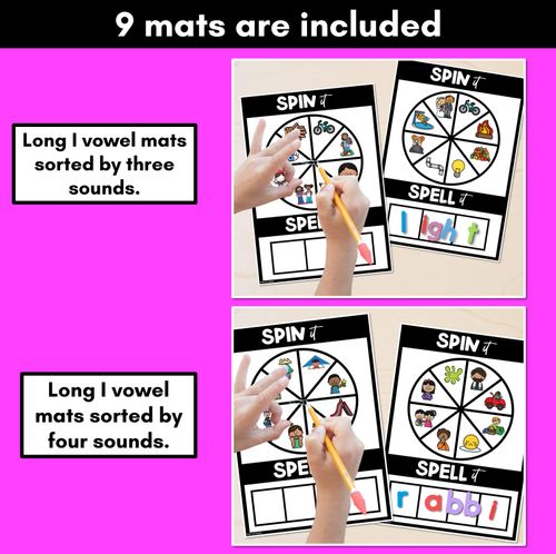 Resource preview 4 for SPIN IT SPELL IT LONG VOWEL I WORDS - No Prep Phonics Activities