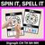 1 for SPIN IT SPELL IT DIGRAPH CH SH TH WH WORDS - No Prep Phonics Activities