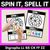 1 for SPIN IT SPELL IT DIGRAPH LL SS CK FF ZZ WORDS - No Prep Phonics Activities