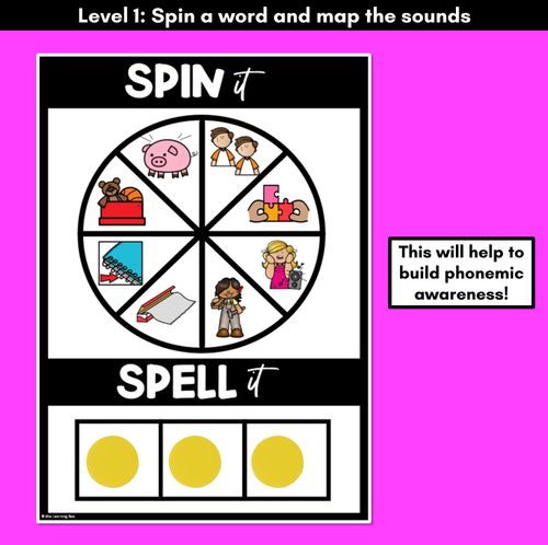 Resource preview 2 for SPIN IT SPELL IT DIPHTHONG OI OY WORDS - No Prep Phonics Activities