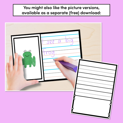 Resource preview 4 for Free Blank Handwriting Worksheets - DOTTED MIDDLE LINE VERSION