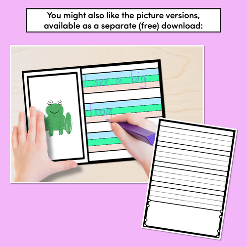 Resource preview 4 for Free Blank Handwriting Worksheets - DOTTED THIRDS VERSION