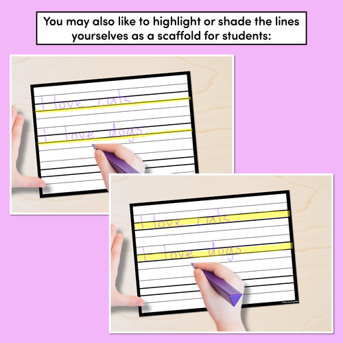 Resource preview 3 for Free Blank Handwriting Worksheets - DOTTED THIRDS VERSION