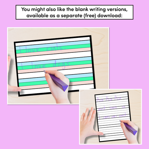 Resource preview 4 for Free Blank Handwriting Worksheets - Write & Illustrate - DOTTED MIDDLE LINE VERSION