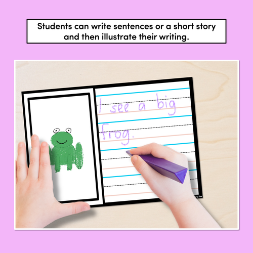 Resource preview 3 for Free Blank Handwriting Worksheets - Write & Illustrate - DOTTED THIRDS VERSION