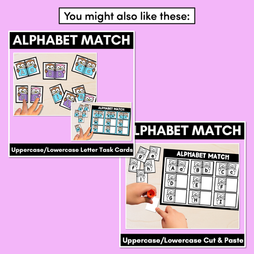 Resource preview 2 for Alphabet Match Worksheets - Uppercase & Lowercase Cut & Paste Activity