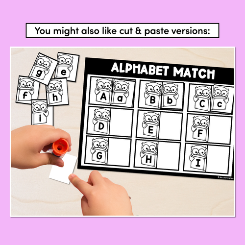 Resource preview 5 for Alphabet Match Task Cards - Uppercase & Lowercase Task Cards & Matching Mats