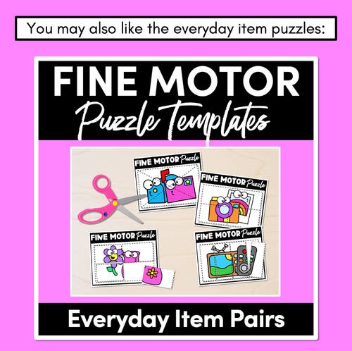 Resource preview 4 for FINE MOTOR PUZZLE TEMPLATES - Food Pairs