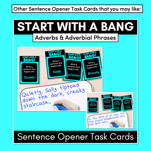 Resource preview 4 for Sentence Openers Task Cards - VCOP aligned