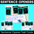 1 for Sentence Openers Task Cards - VCOP aligned