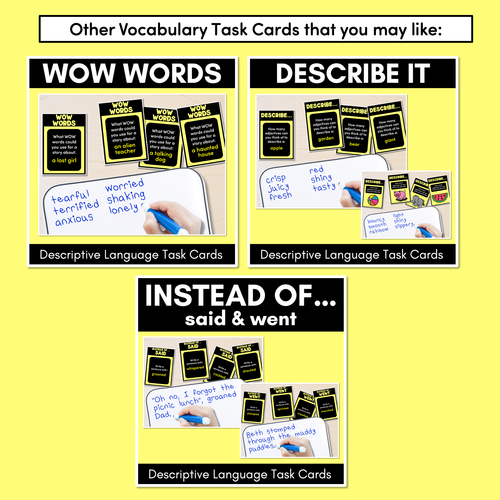 Resource preview 4 for Adjectives and Adverb Task Cards - VCOP aligned