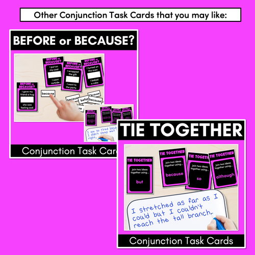 Resource preview 4 for BUT or SO - Conjunction Task Cards - VCOP aligned