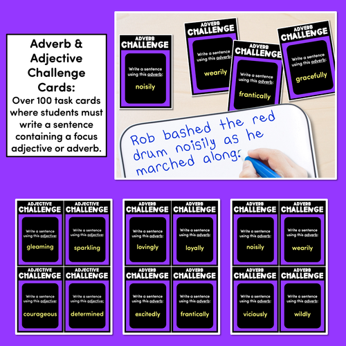 Resource preview 4 for Descriptive Language Task Cards - Up-level the Sentence - VCOP Aligned