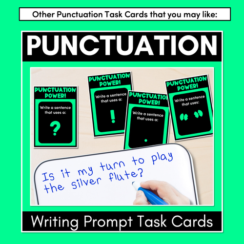 Resource preview 4 for Punctuation Task Cards for Full Stops/Periods, Exclamation and Question Marks - VCOP aligned