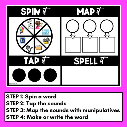 Resource preview 3 for Long Vowel I Words SPIN IT TAP IT MAP IT SPELL IT - Mapping Mats - No Prep