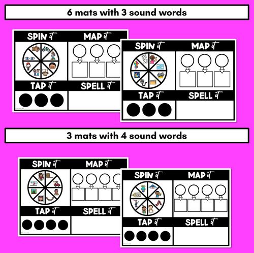 Resource preview 4 for Long Vowel I Words SPIN IT TAP IT MAP IT SPELL IT - Mapping Mats - No Prep